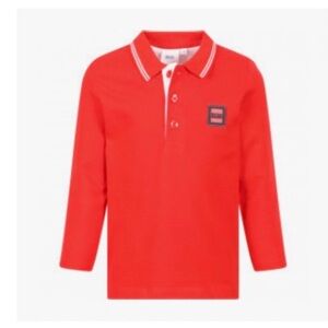 Hugo BOSS Logo Long-Sleeved Polo Shirt